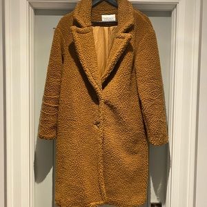 Camel teddy coat